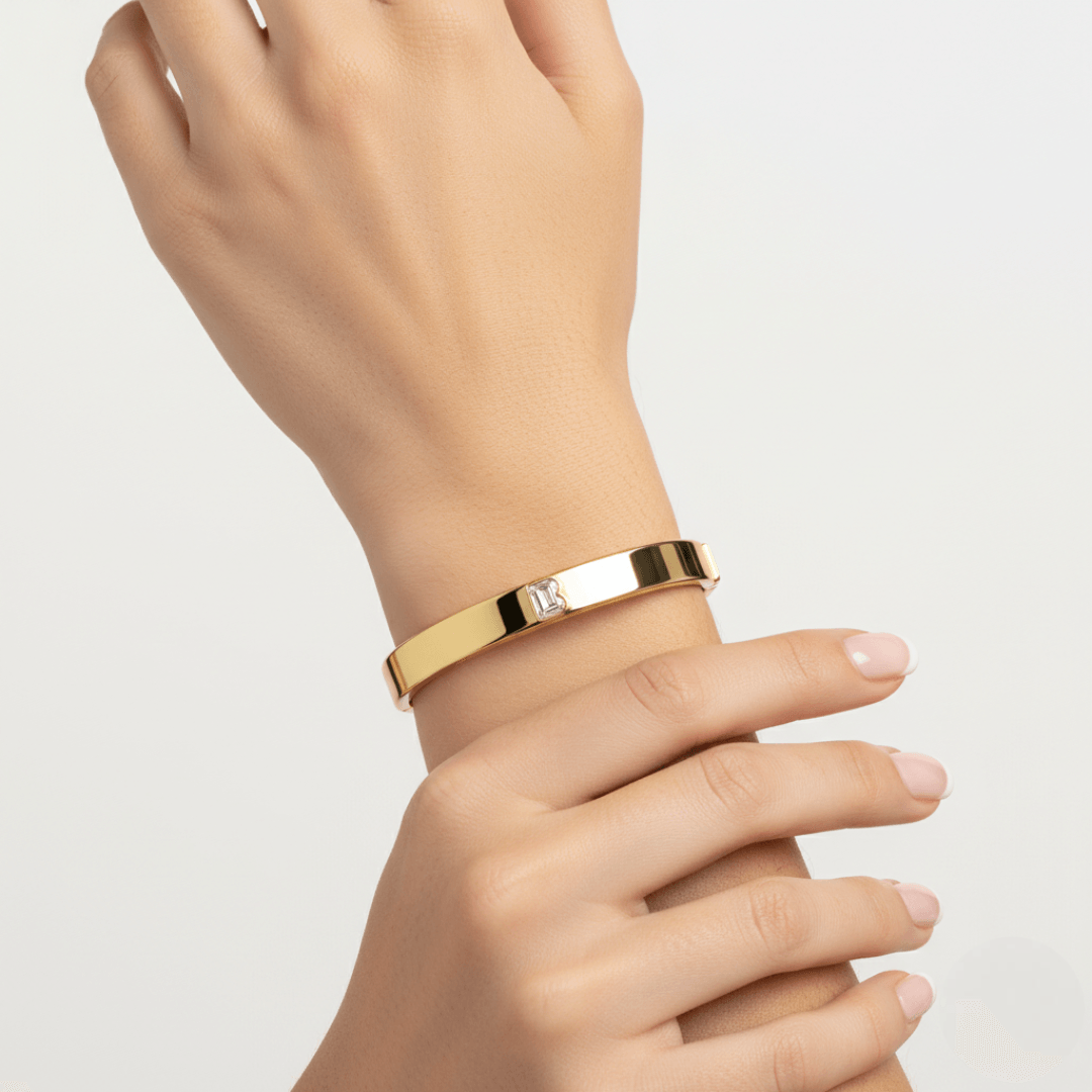 B Letter Alphabet Bangle — view 2