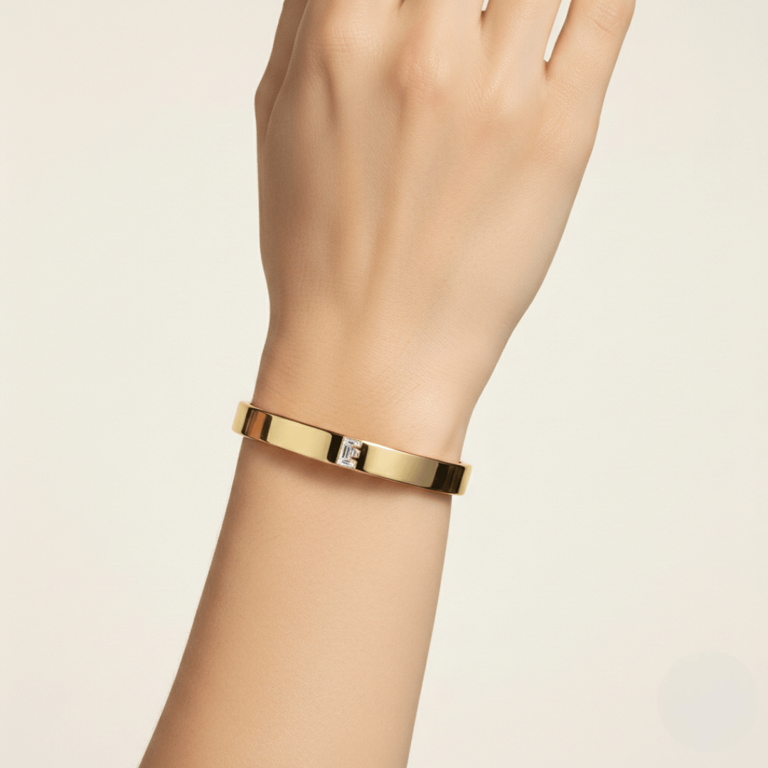 E Letter Alphabet Bangle — view 2
