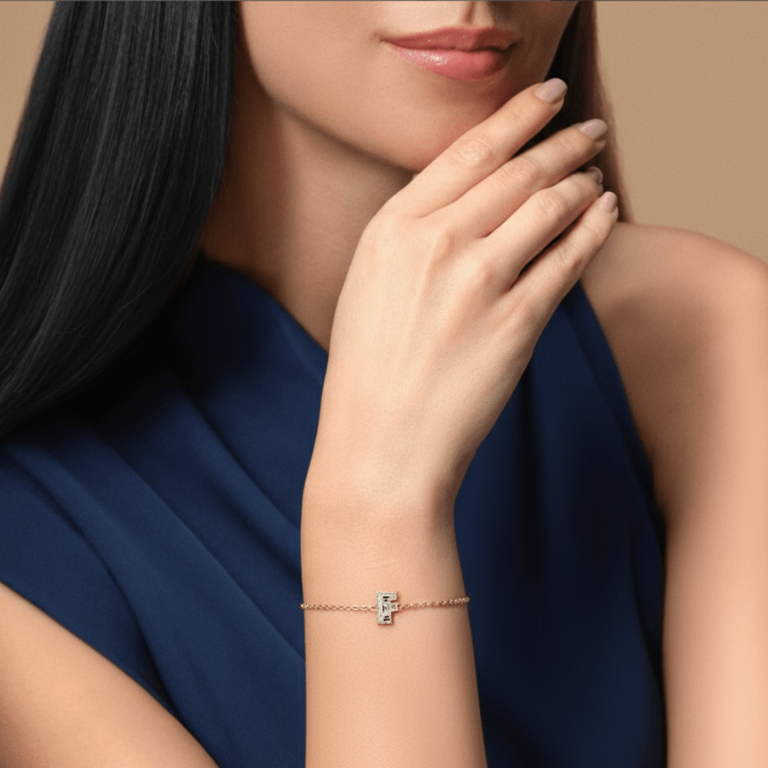 F Letter Alphabet Bracelet — view 2