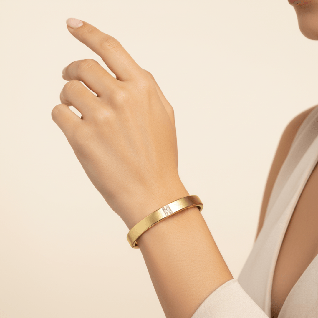 H Letter Alphabet Bangle — view 2