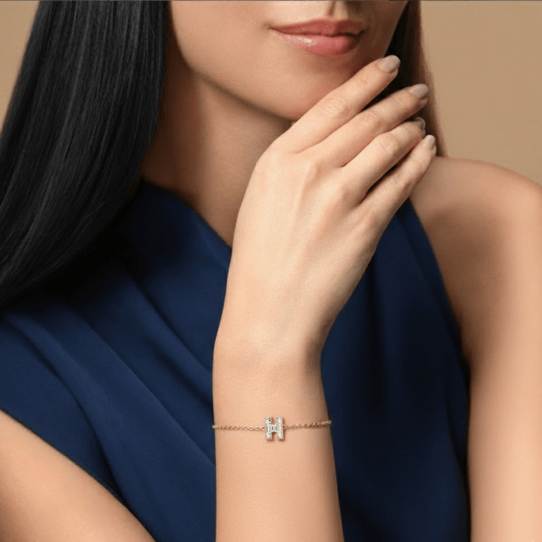 H Letter Alphabet Bracelet — view 2
