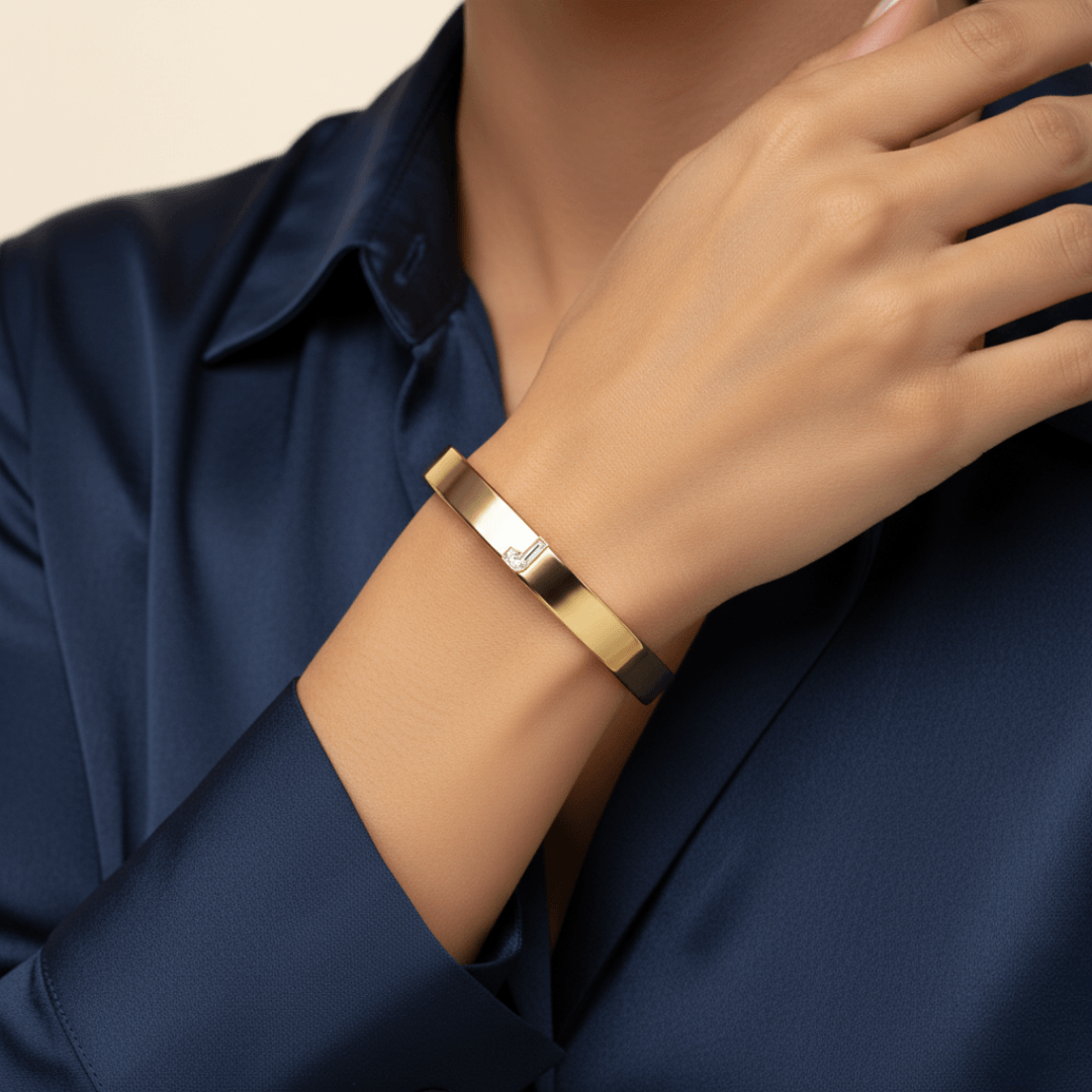 J Letter Alphabet Bangle — view 2