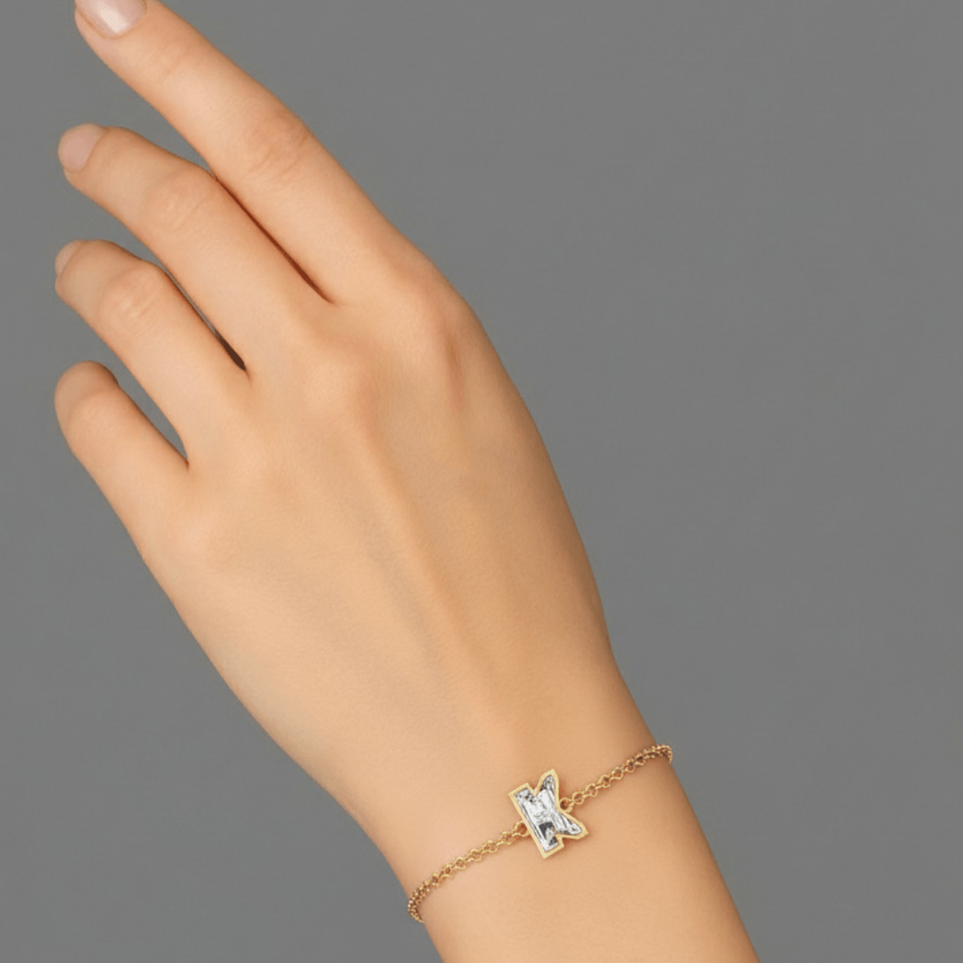 K Letter Alphabet Bracelet — view 2