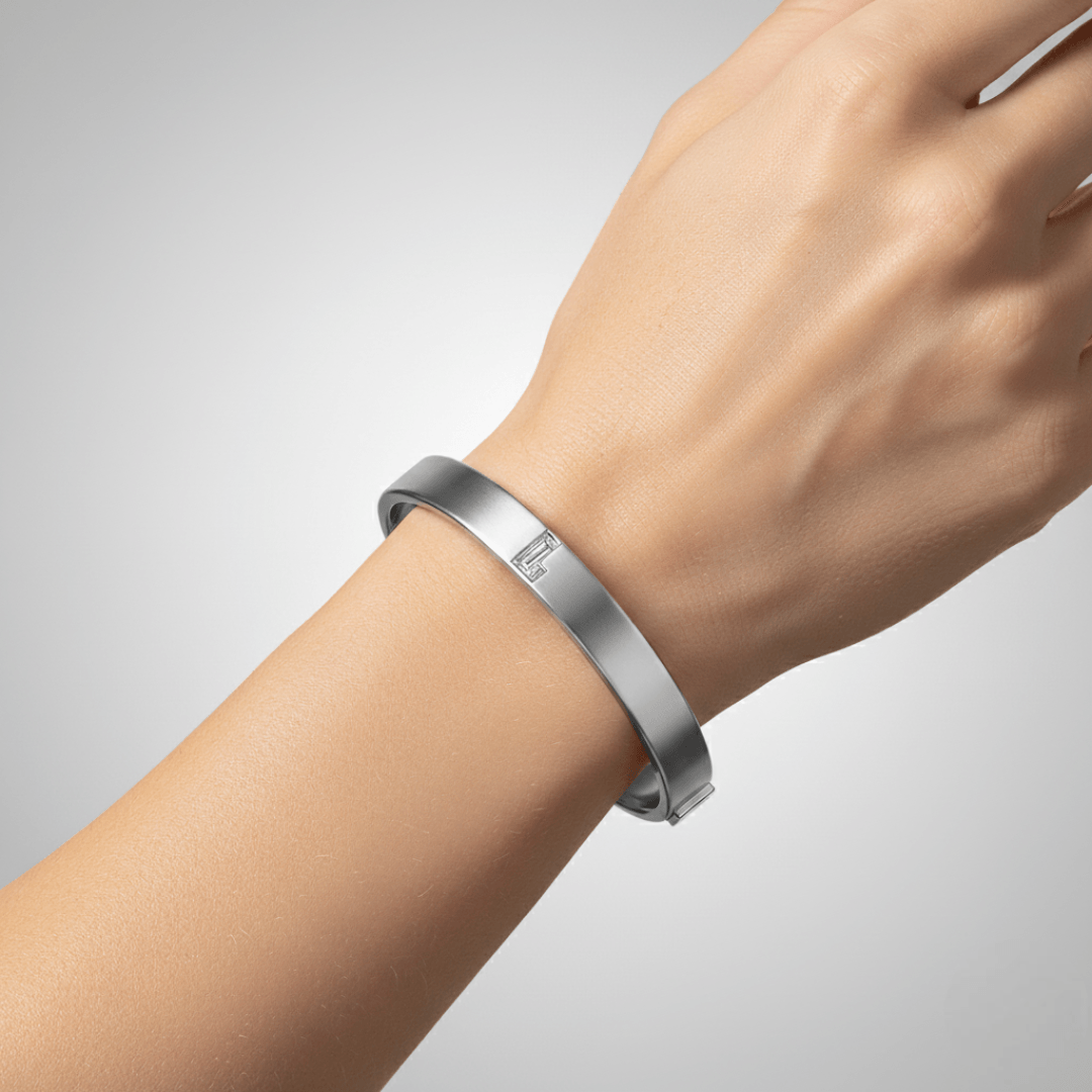 L Letter Alphabet Bangle — view 2