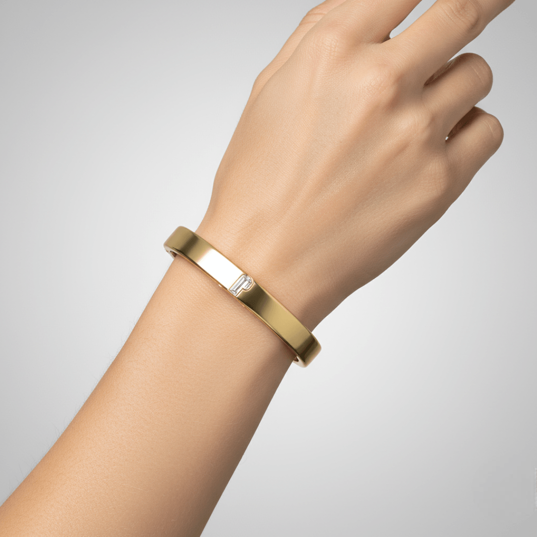 P Letter Alphabet Bangle — view 2