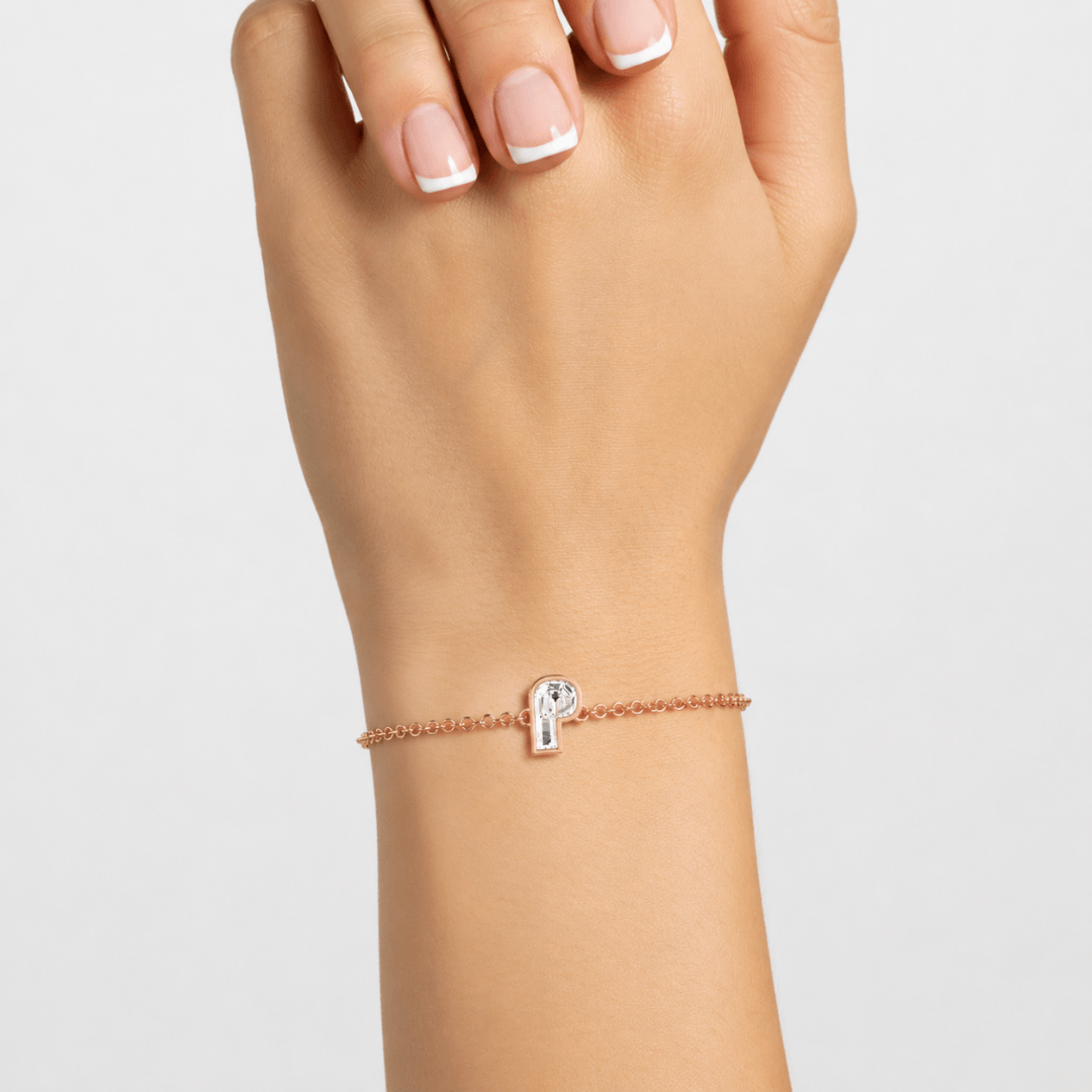 P Letter Alphabet Bracelet — view 2