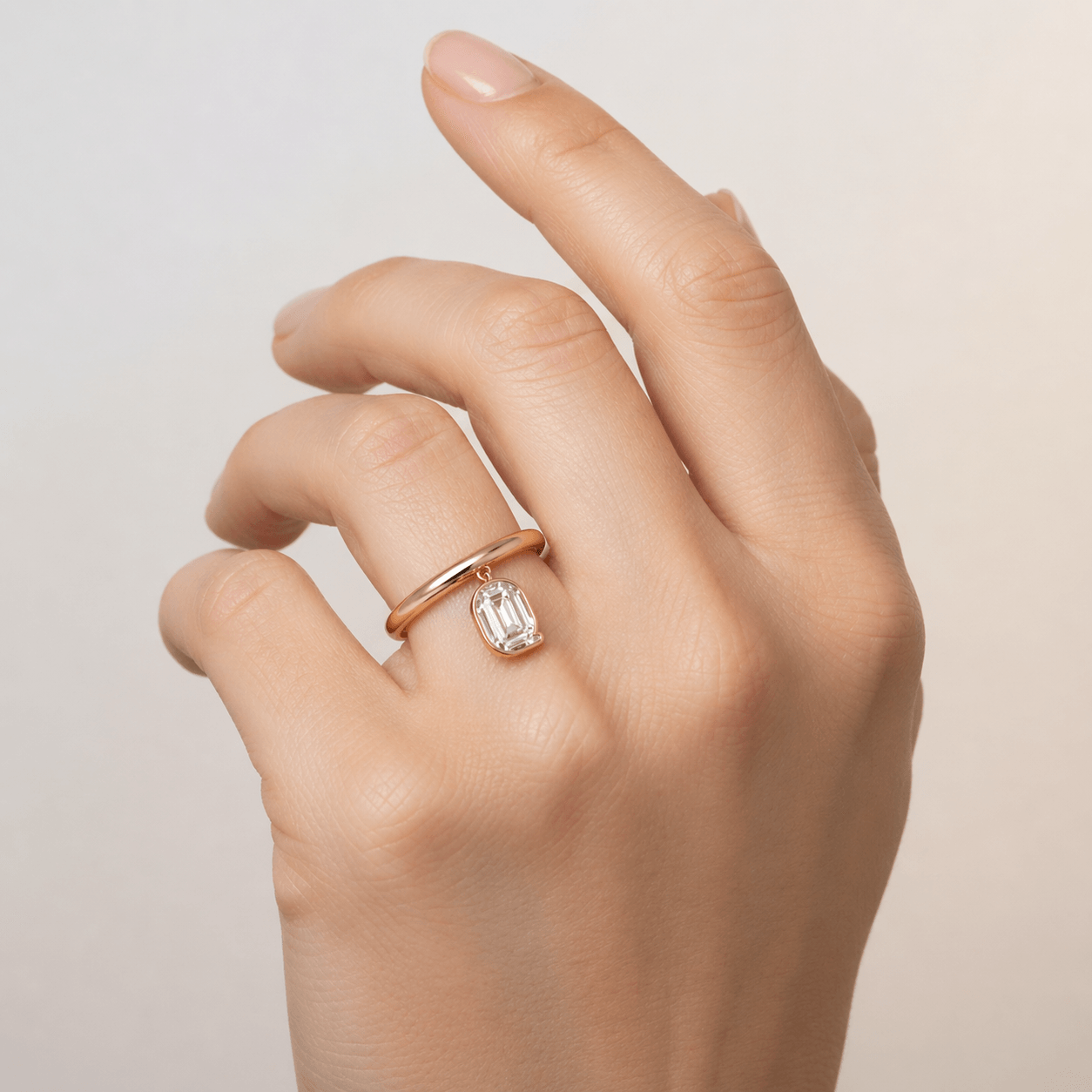 Q Letter Alphabet Drop Ring — view 2
