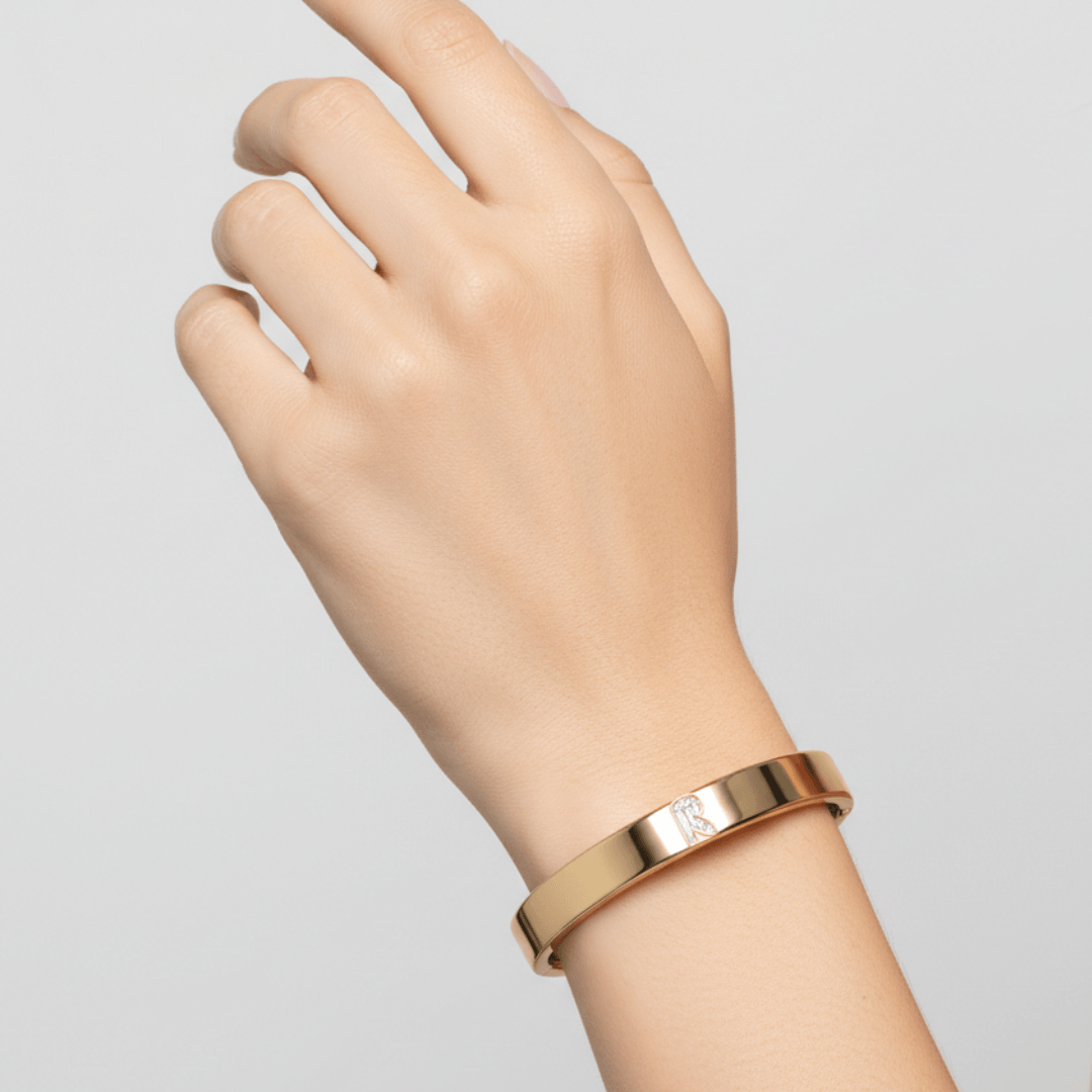R Letter Alphabet Bangle — view 2