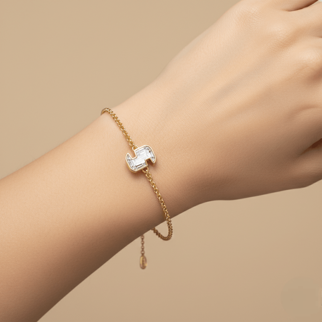 S Letter Alphabet Bracelet — view 2