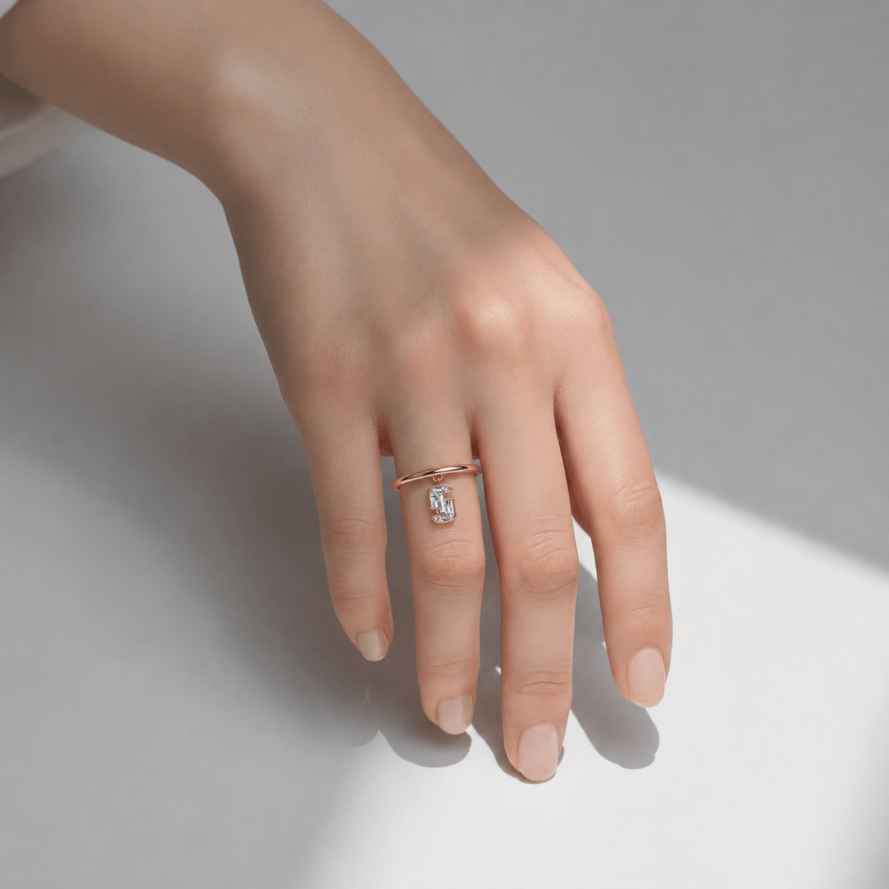 S Letter Alphabet Drop Ring — view 2