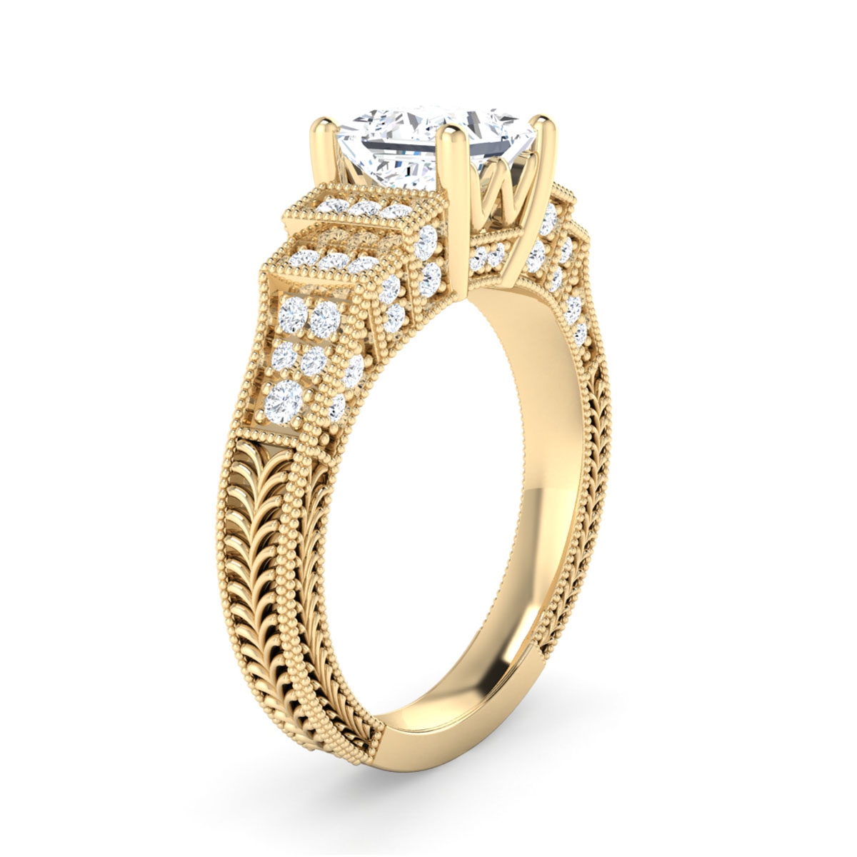 Mona in 18k Yellow Gold — view 3