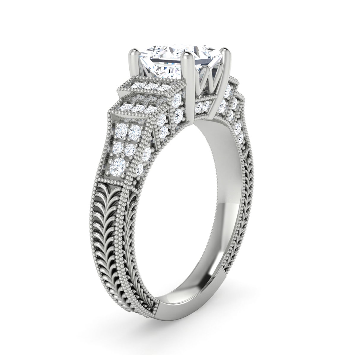 Mona in 18k White Gold — view 3