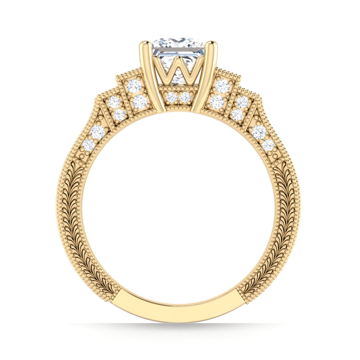 Mona in 18k Yellow Gold — view 2