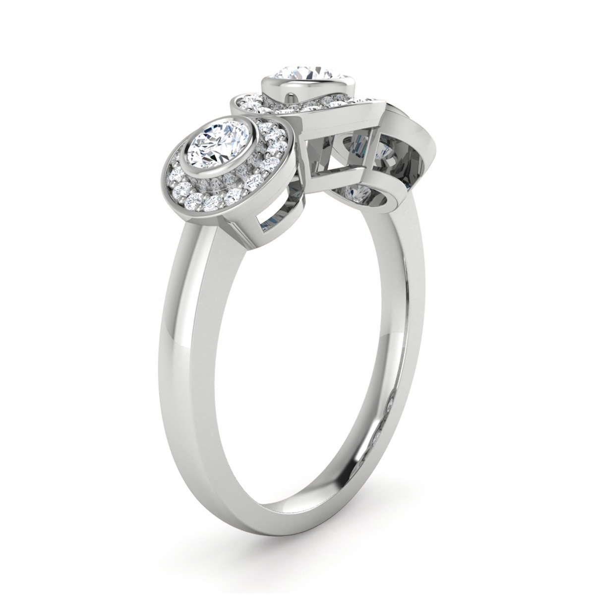 Bella in 18k White Gold — view 3