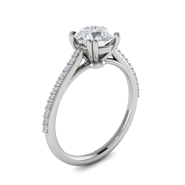 Meagan in 18k White Gold — view 3