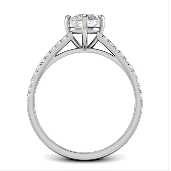 Macy in 18k White Gold — view 2