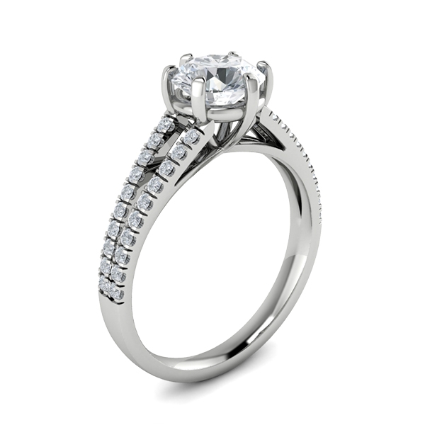 Macy in 18k White Gold — view 3