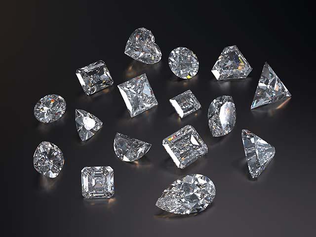 Collection of brilliant-cut diamonds