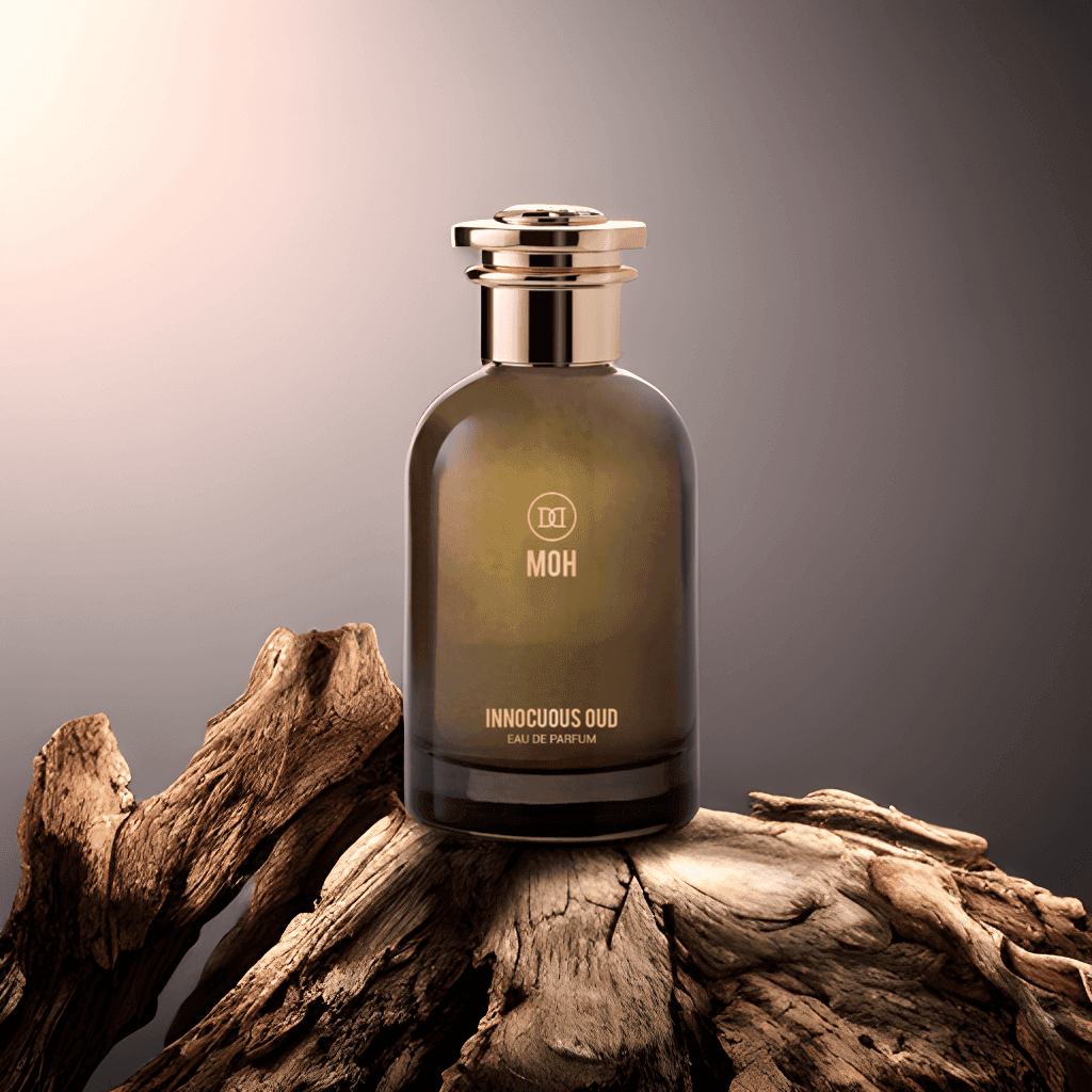 Innocuous Oud fragrance — woody and resinous notes