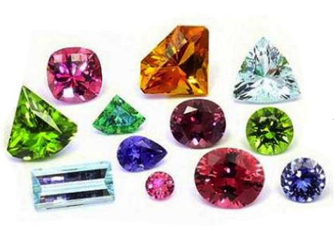 Selection of fine gemstones including rubies