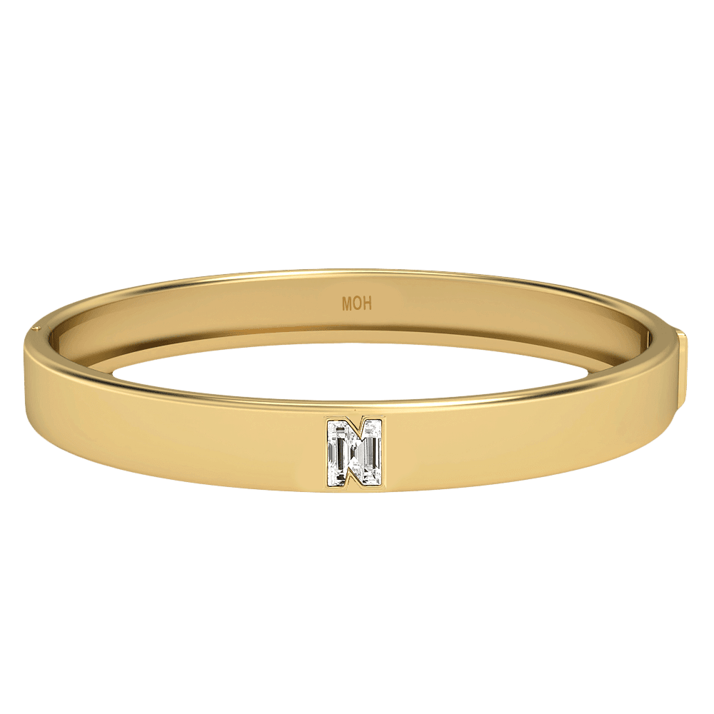 N Letter Alphabet Bangle