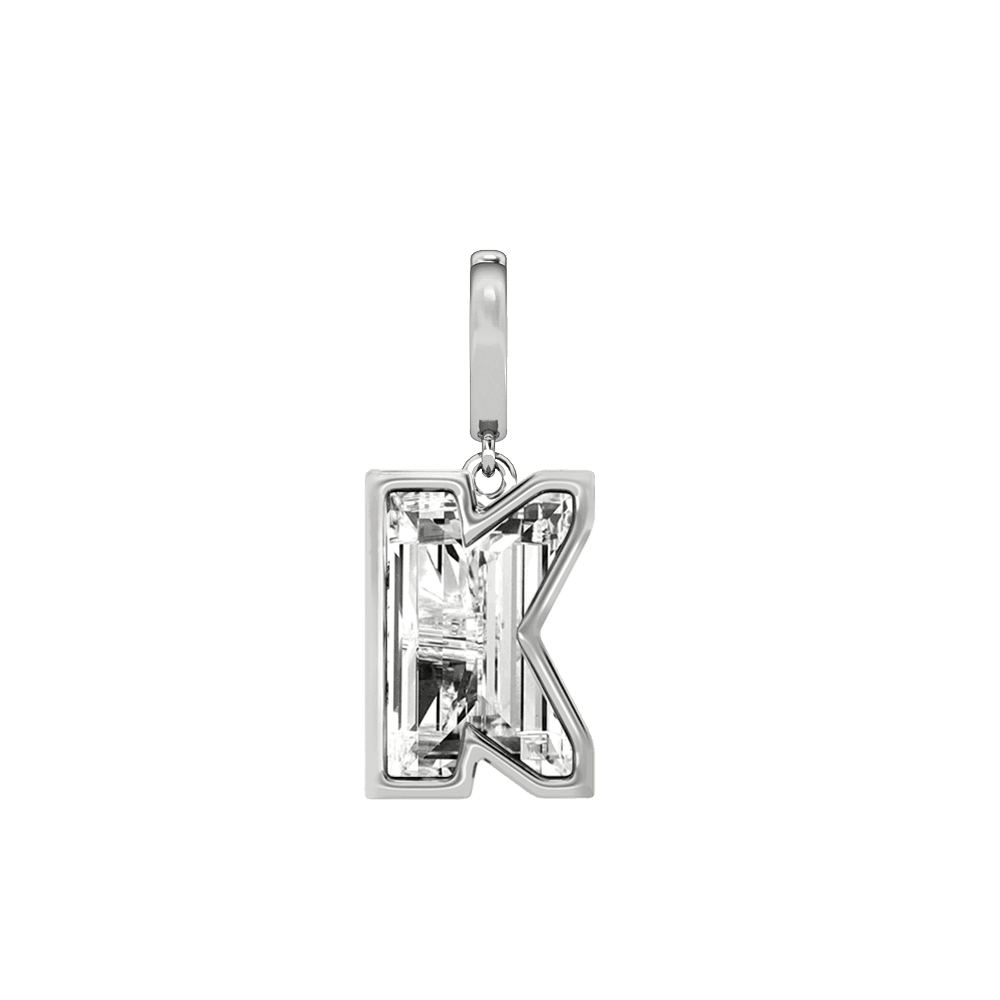K Letter Alphabet Charm