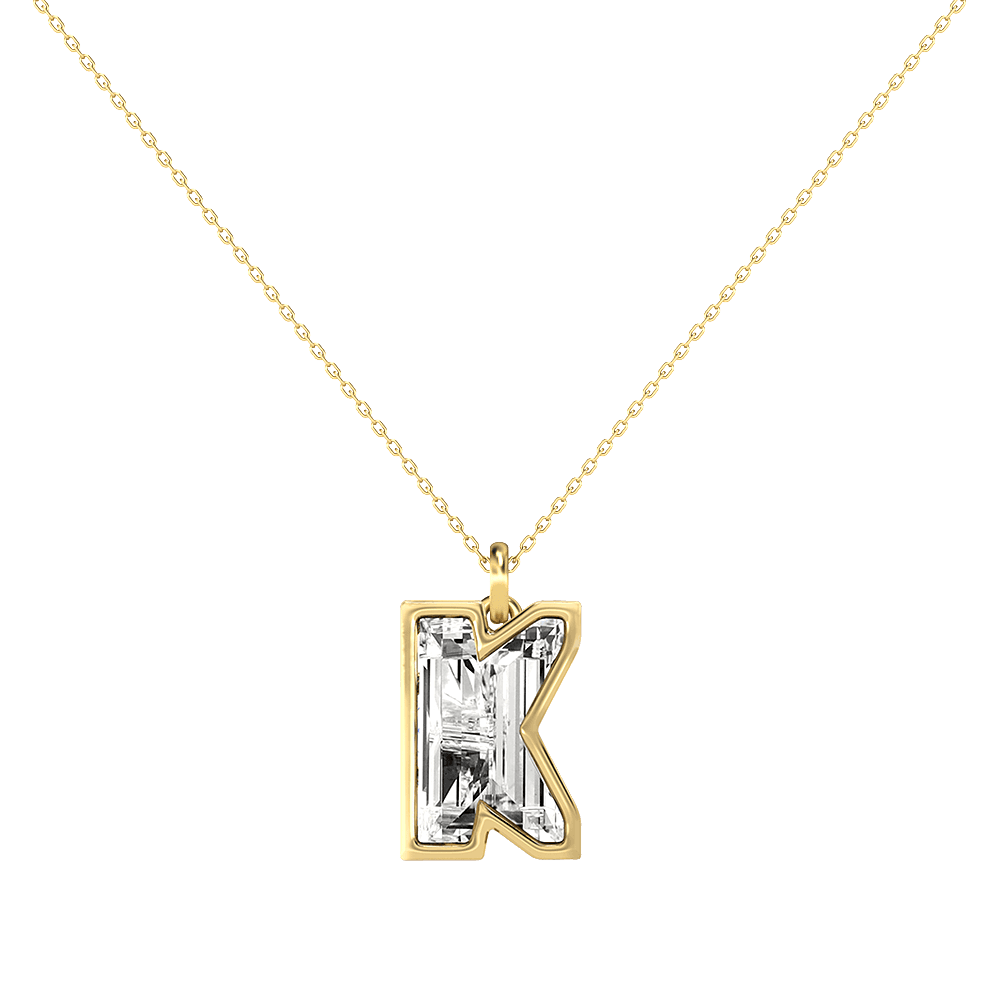 K Letter Alphabet Pendant