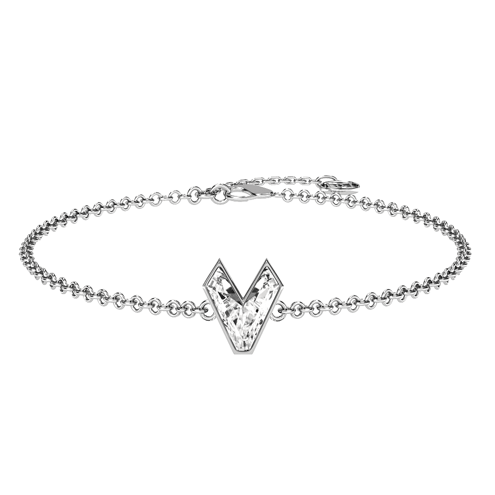 V Letter Alphabet Bracelet