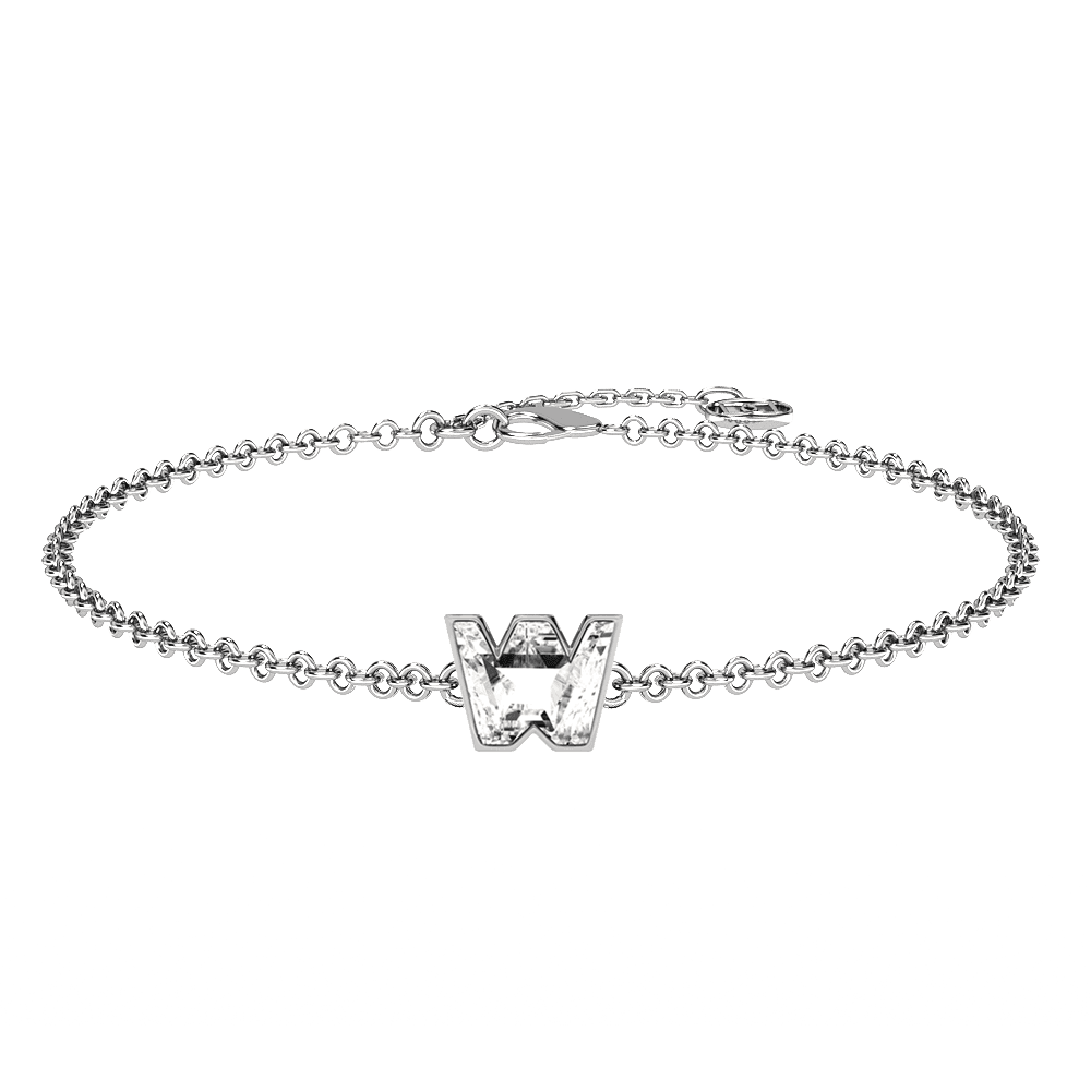 W Letter Alphabet Bracelet