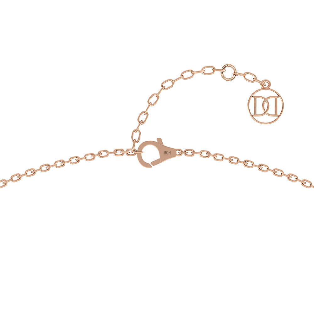 O Letter Alphabet Pendant in 18k Rose Gold — view 5