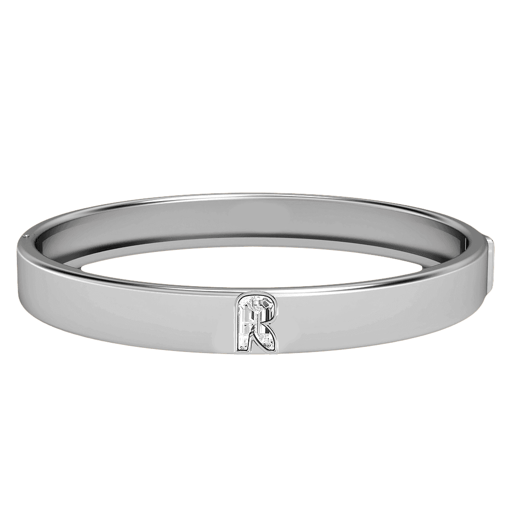 R Letter Alphabet Bangle