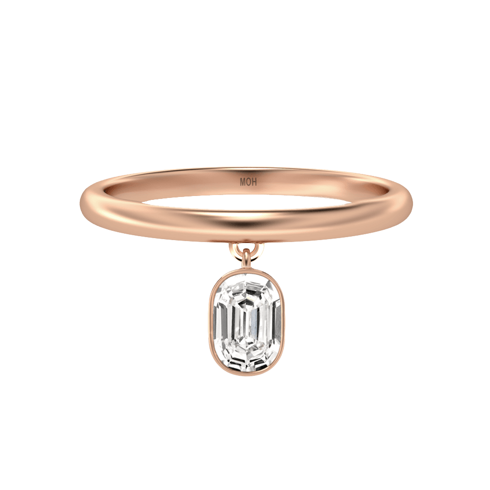 O Letter Alphabet Drop Ring