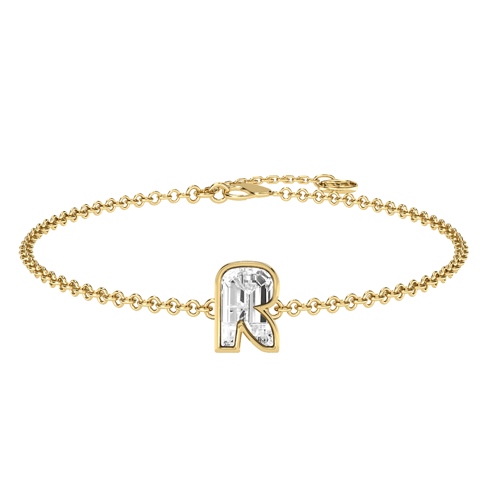 R Letter Alphabet Bracelet