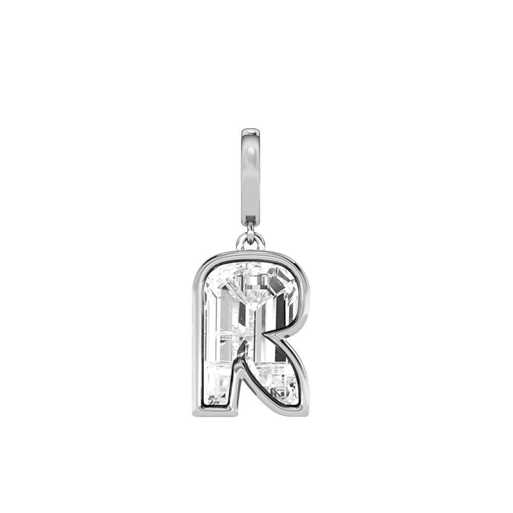 R Letter Alphabet Charm