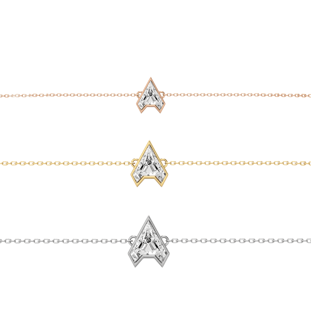 A Letter Alphabet Bracelet in 18k Rose Gold — view 6
