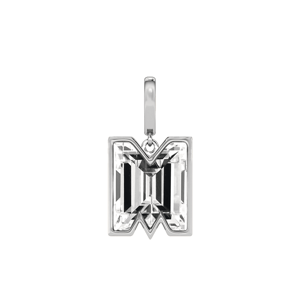 M Letter Alphabet Charm
