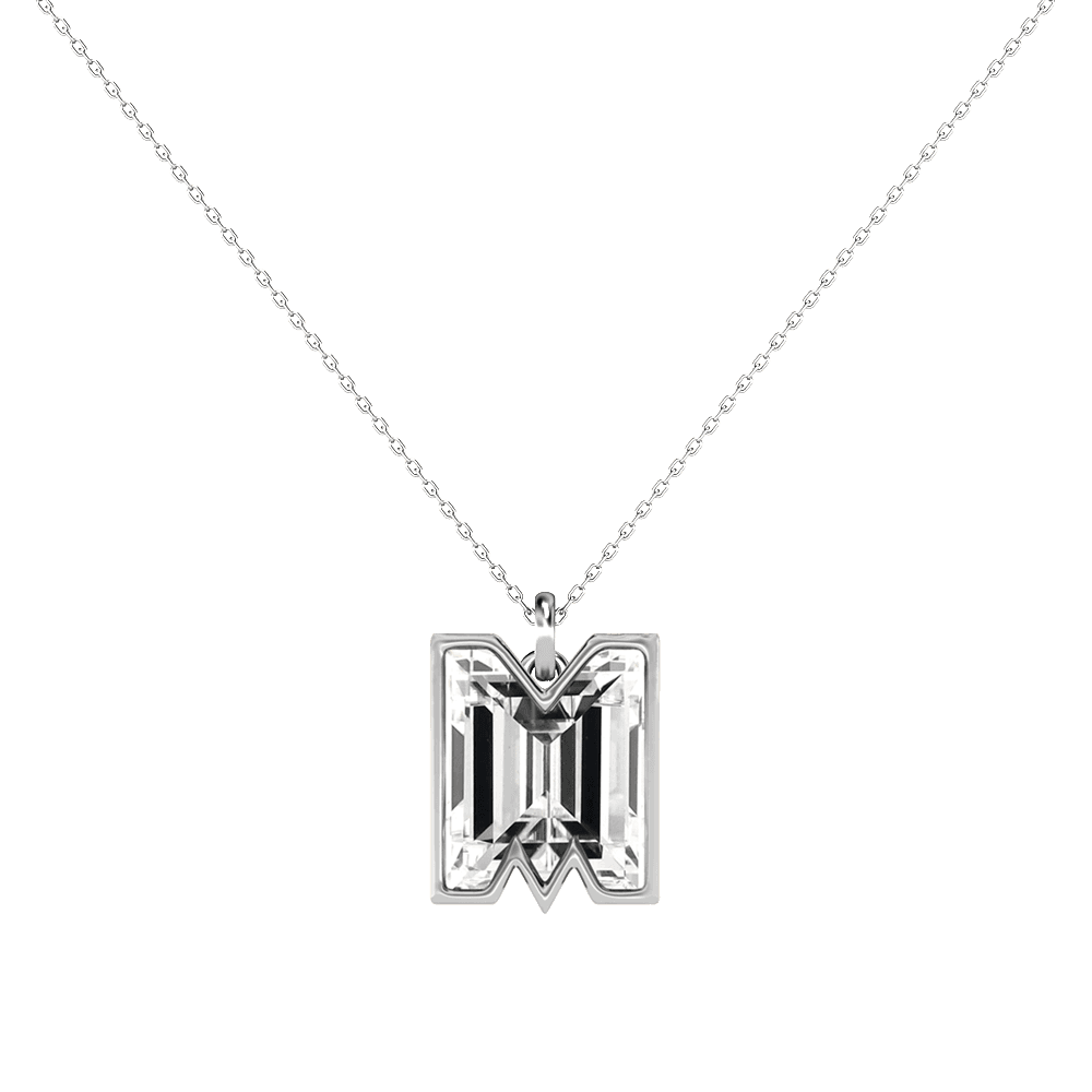 M Letter Alphabet Pendant