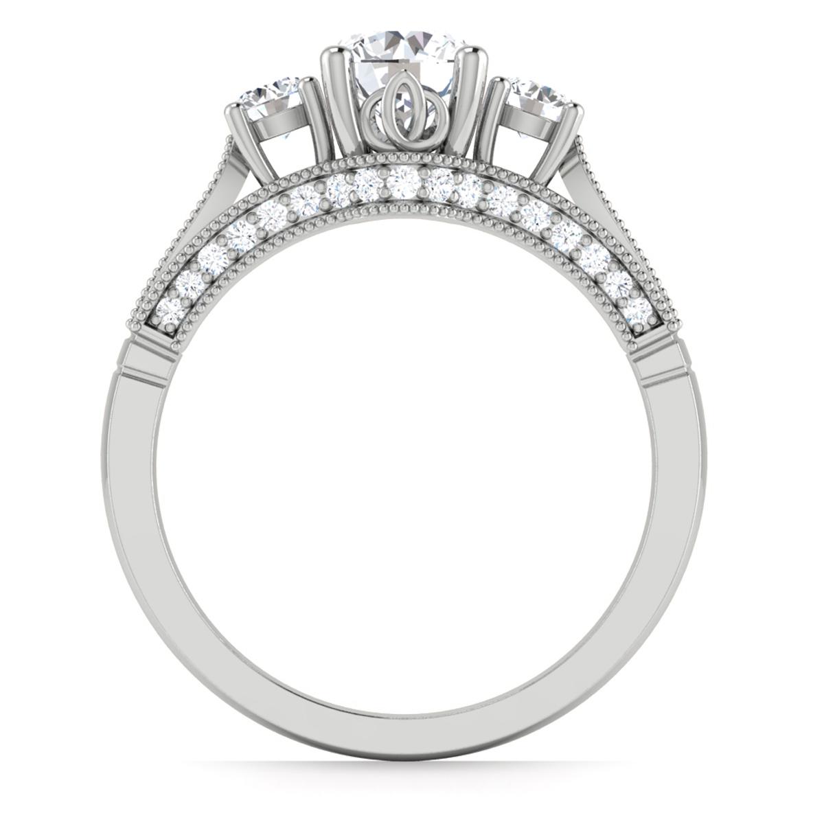 Rose in 18k White Gold — view 2