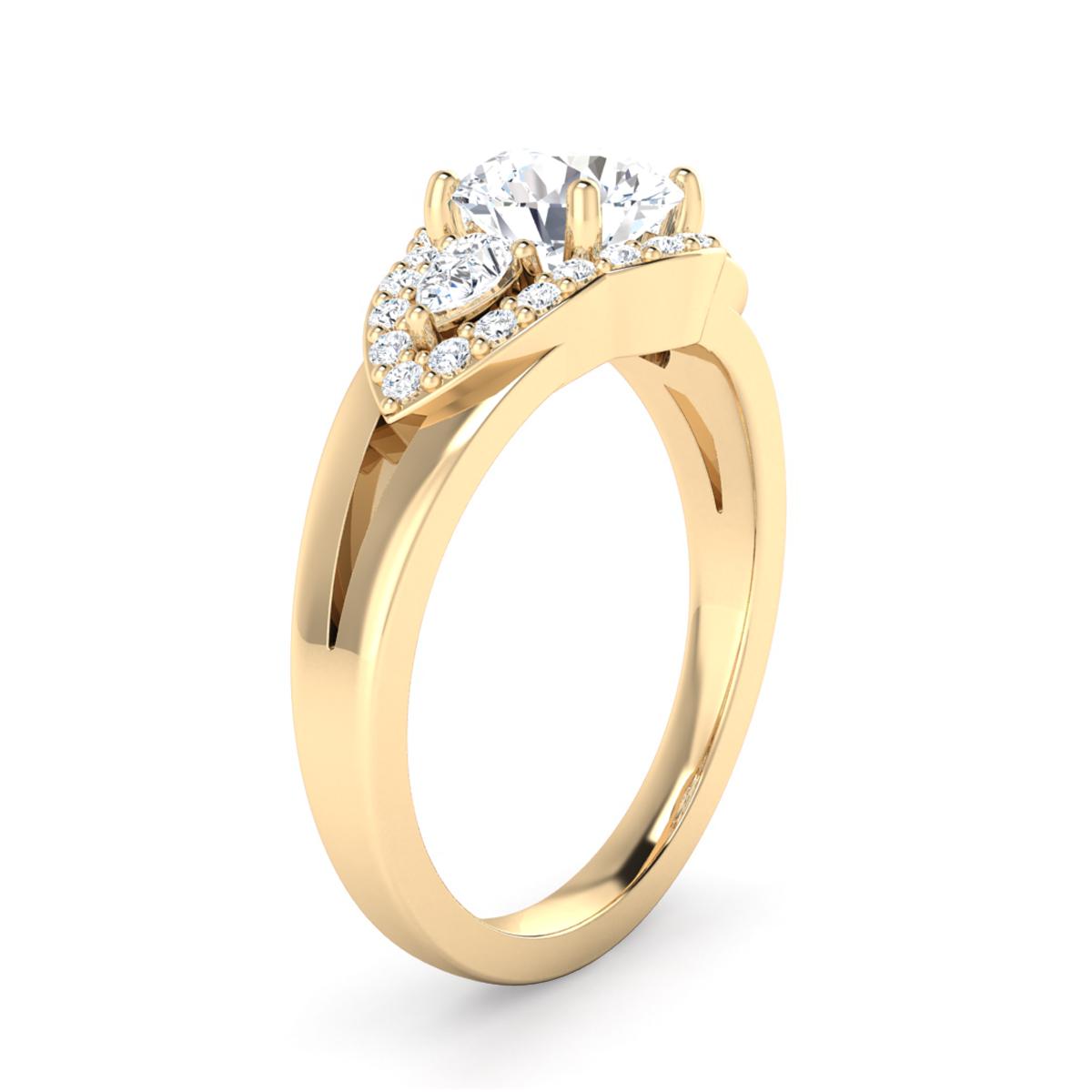 Snow in 18k Yellow Gold — view 3