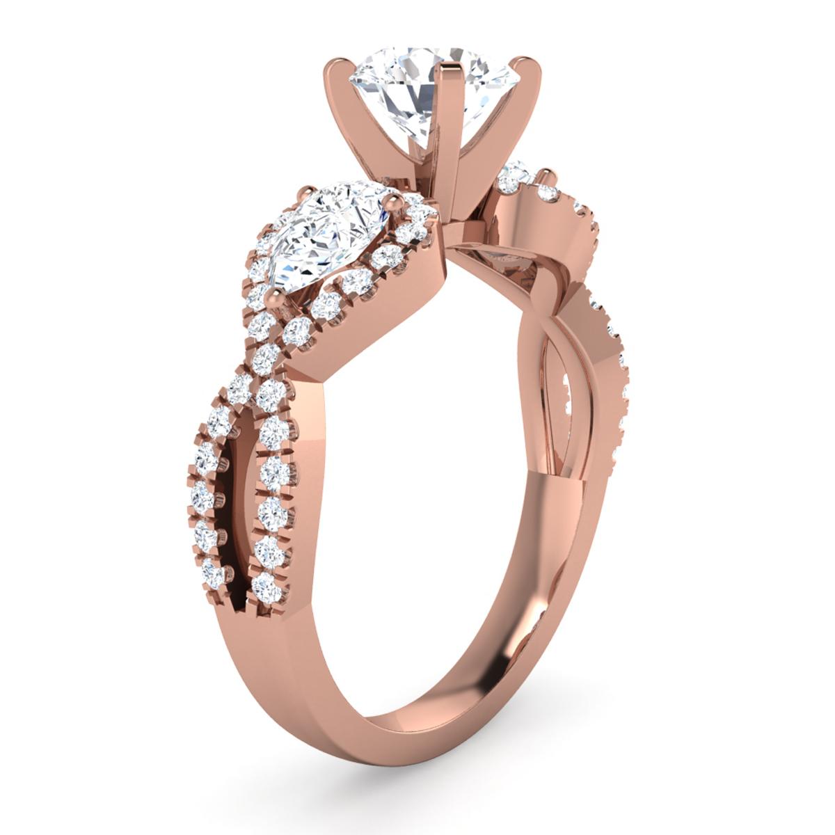 Zoe in 18k Rose Gold — view 3