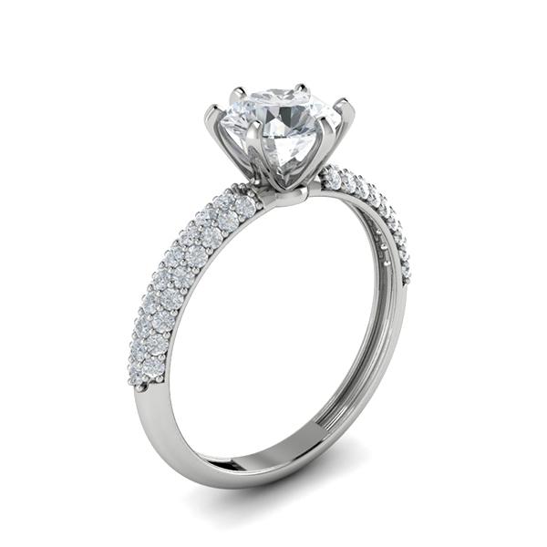 Jen in 18k White Gold — view 3