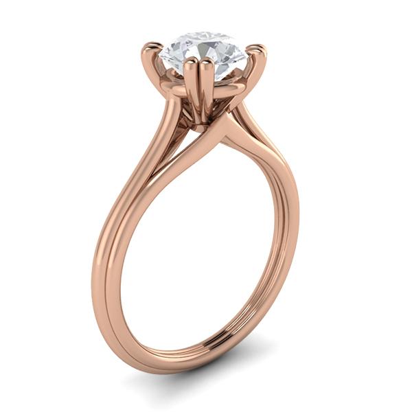 Princess in 18k Rose Gold — view 3