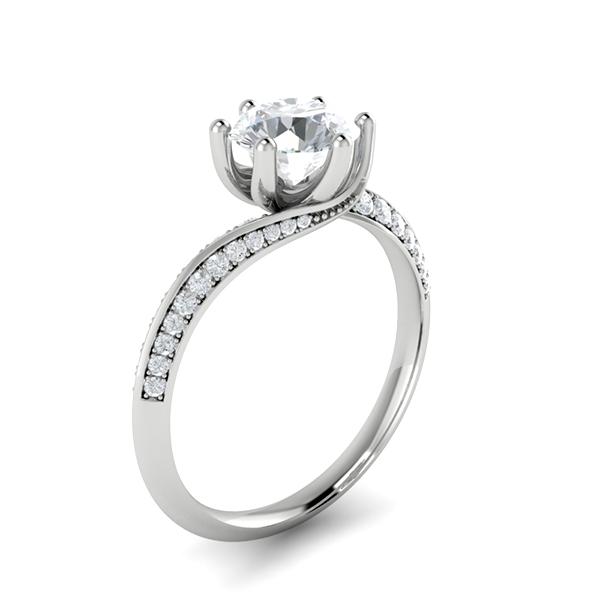 Brenda in 18k White Gold — view 3