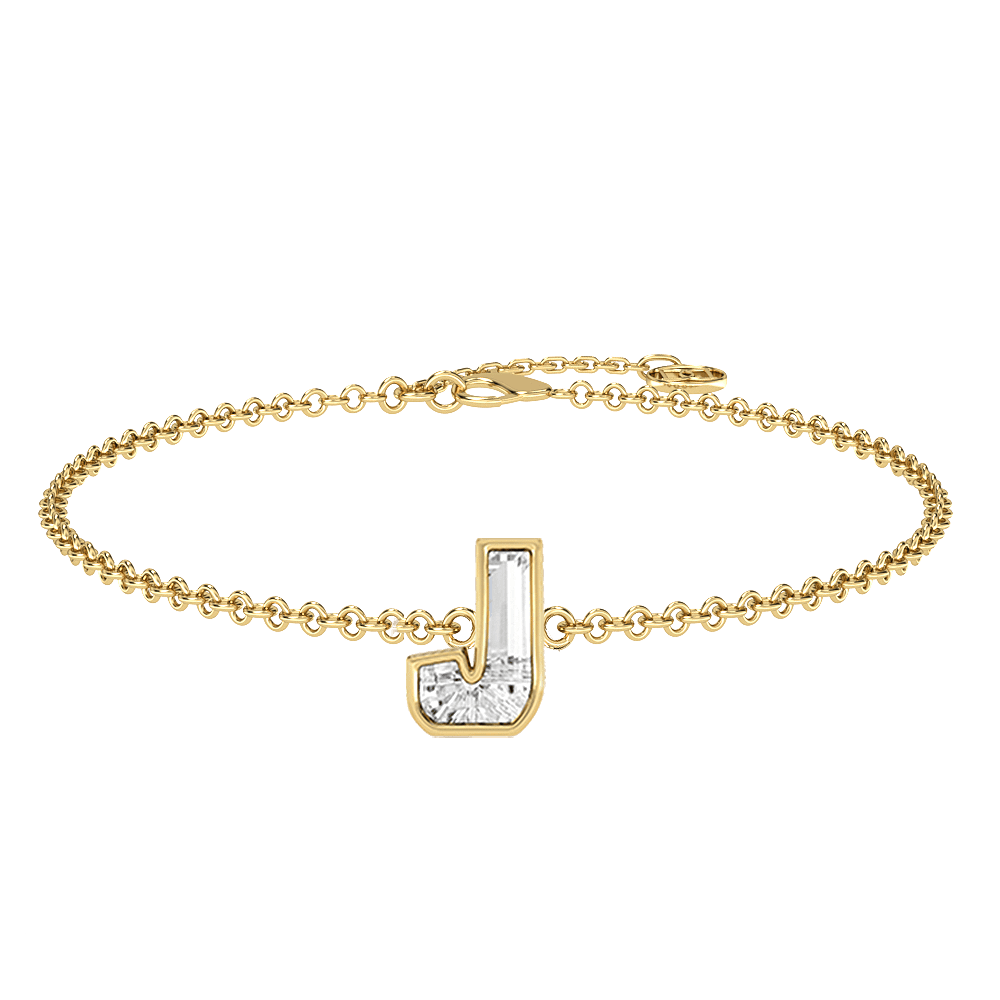 J Letter Alphabet Bracelet