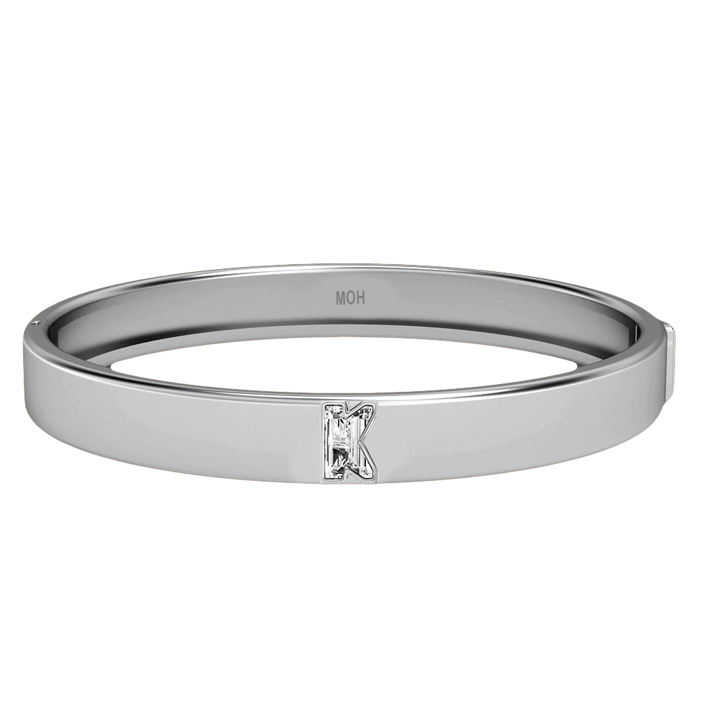 K Letter Alphabet Bangle