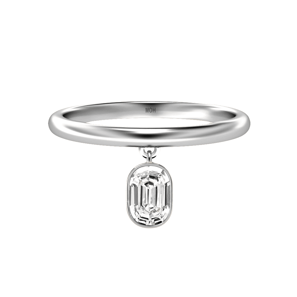O Letter Alphabet Drop Ring