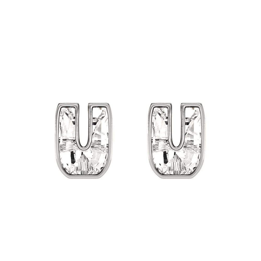 U Letter Alphabet Stud Earrings