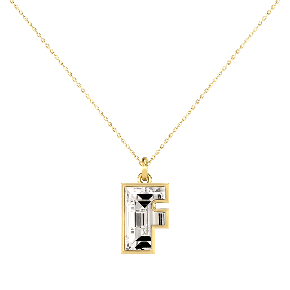 F Letter Alphabet Pendant