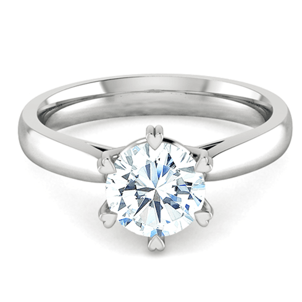 Solitaire engagement ring setting