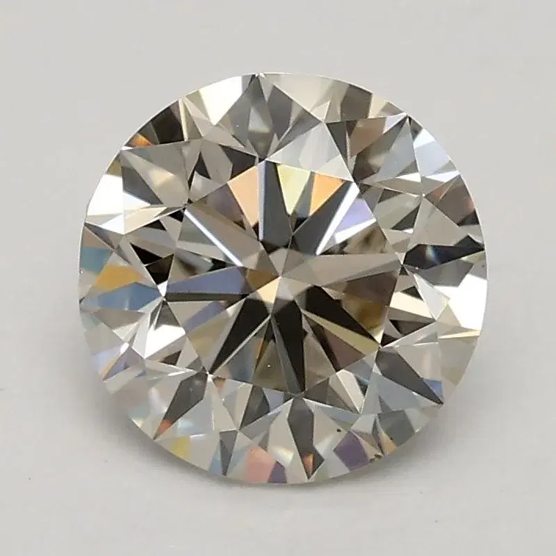 K colour grade 1ct round brilliant diamond — noticeable tint
